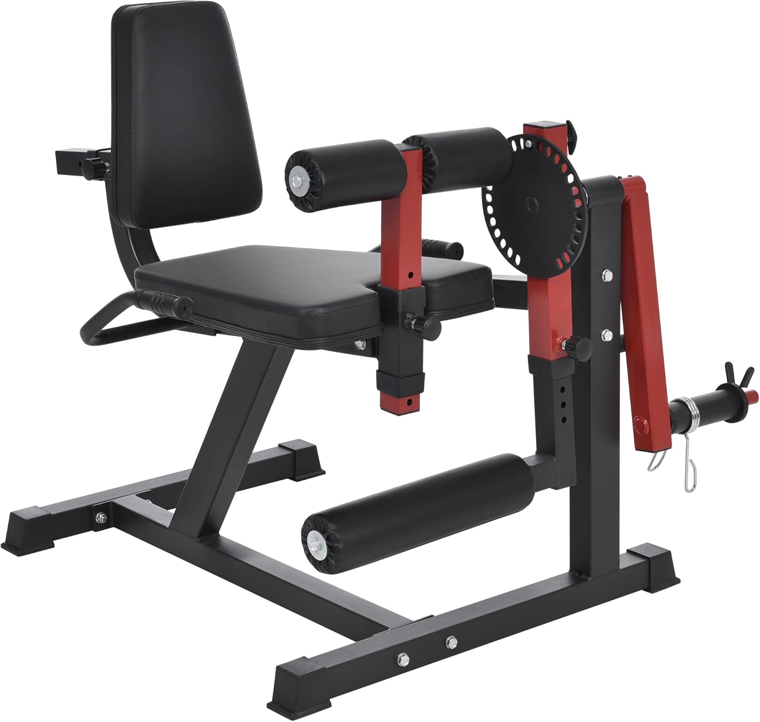 Leg Extension and Curl Machine - Leg Exercise Machine with Adjustable Seat Backrest and Rotary Leg Extenstion