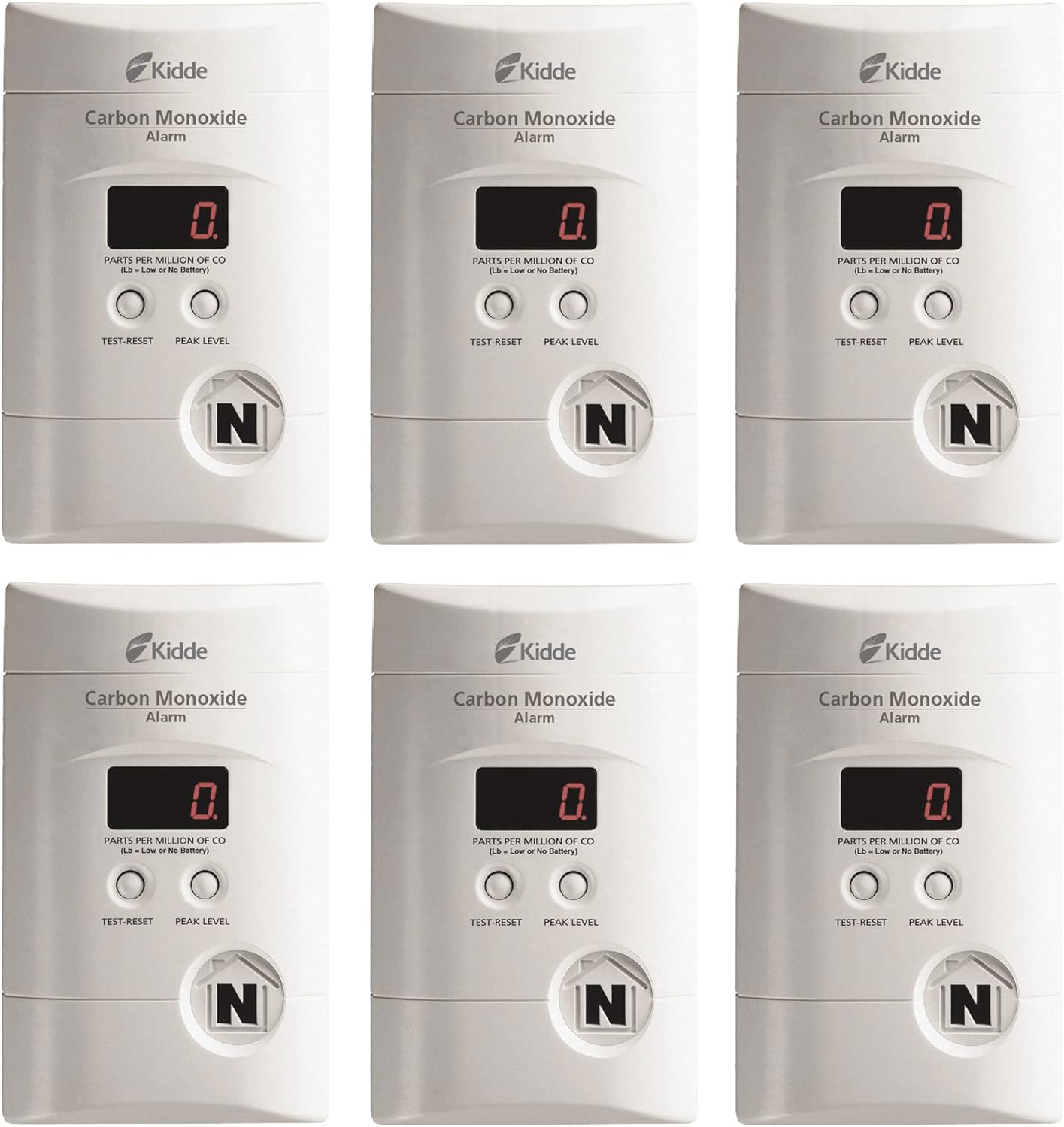 Kidde Nighthawk Carbon Monoxide Detector, AC-Plug-in with Battery Backup, Digital Display, Pack of 2