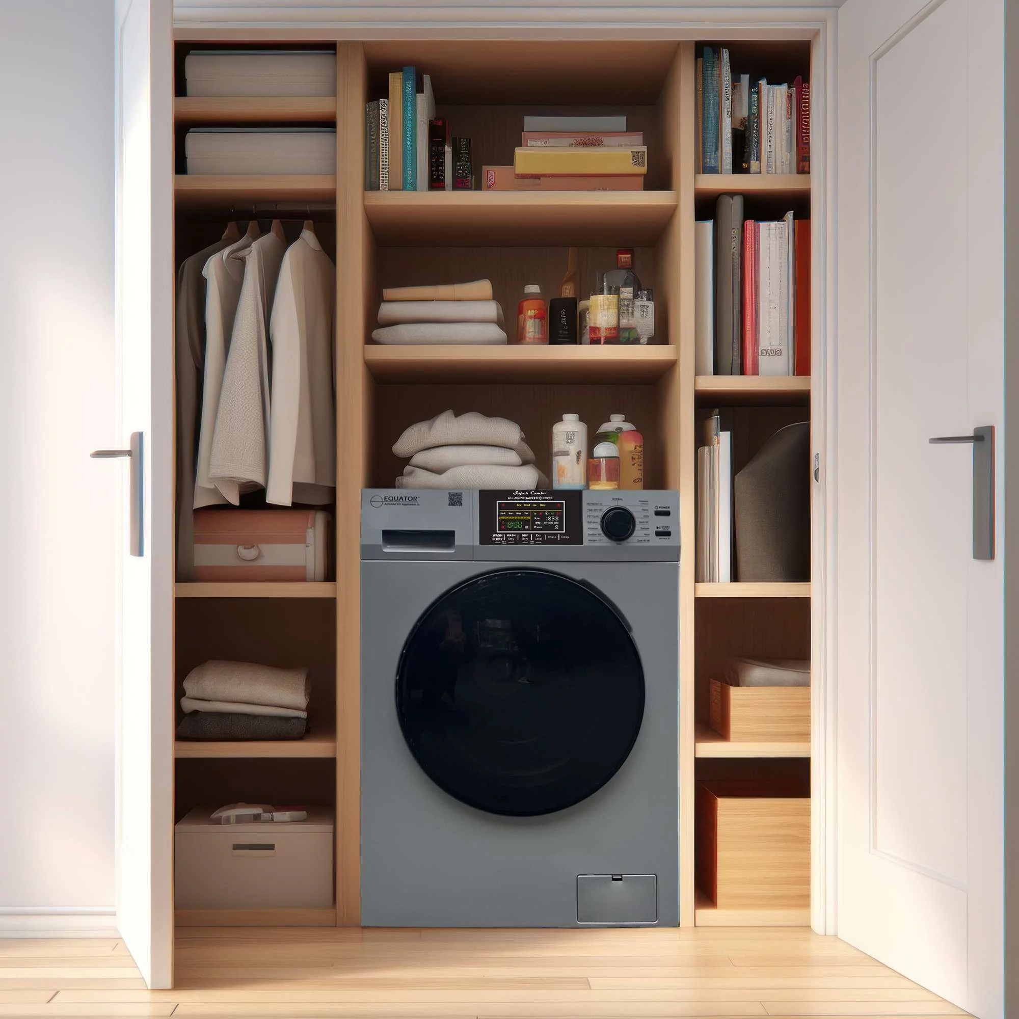 Equator Fully Built-in All-in-One Combo Washer-Dryer Ventless 1.62 cf/15lbs 110V White