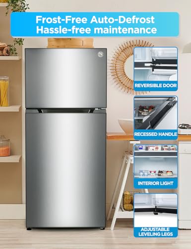Commercial Cool 11.1 Cu. Ft. Convertible Freezer Refrigerator, Upright Fridge with Glass Shelves, Reversible Door, ENERGY STAR rated, Auto Defrost