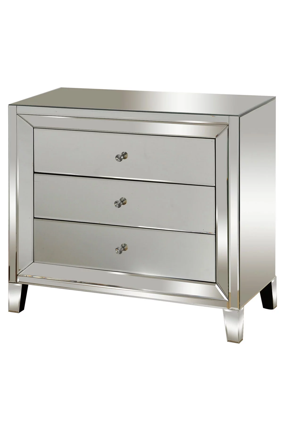 Style Craft 3 Drawer Mirrored Chest - Curated Treasures Market