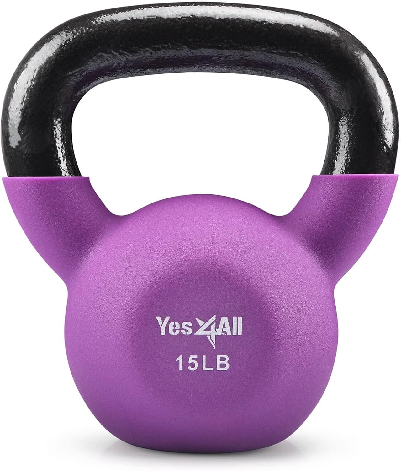 Yes4All Neoprene Coated Kettlebell Weights, Strength Training Kettlebells for Weightlifting, Conditioning, Strength & Core Training Pack of 2