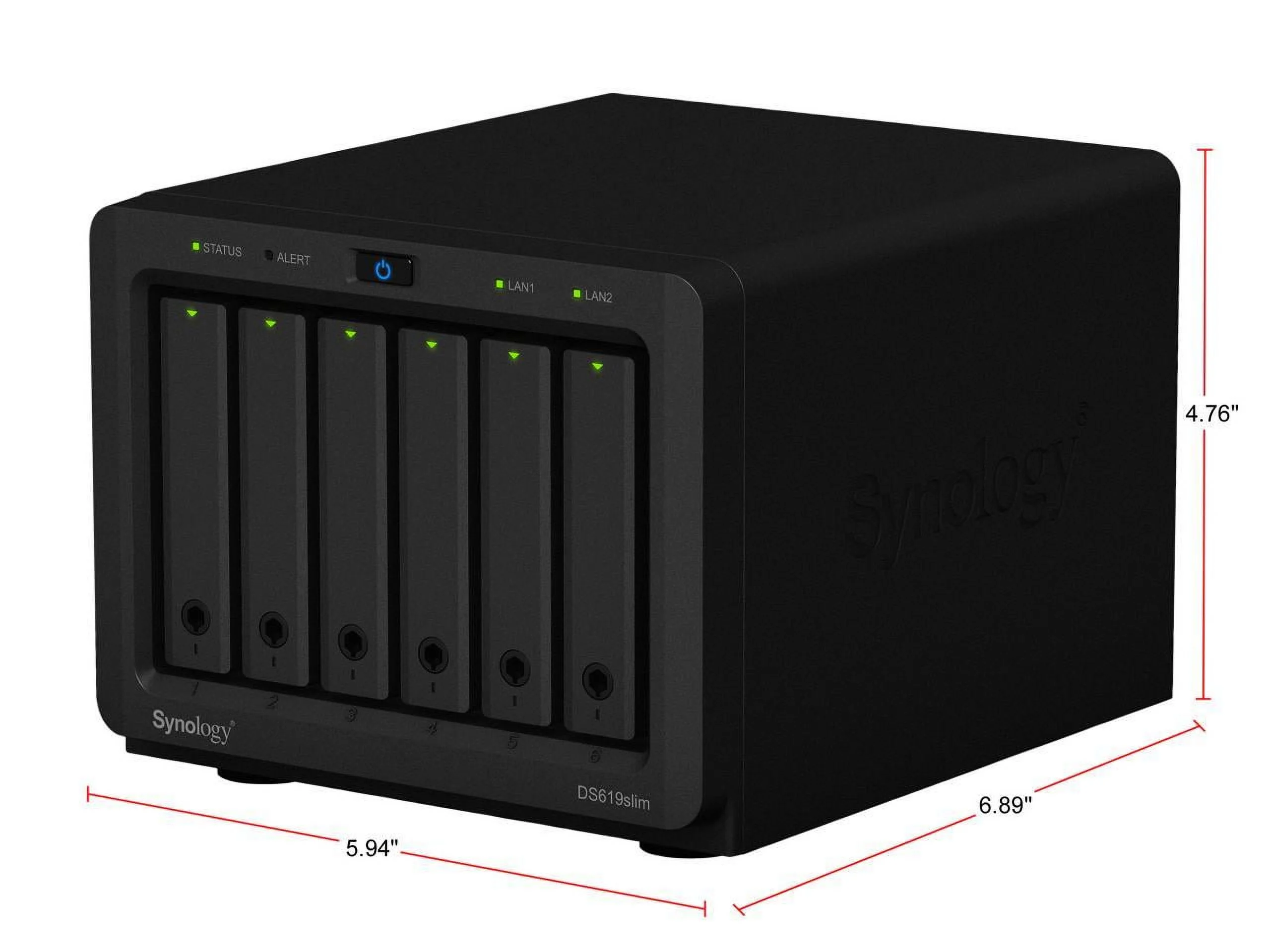 Synology 6 Bay Desktop NAS DiskStation DS620slim (Diskless) - Radiant Selections