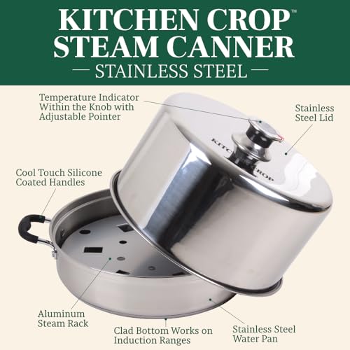 Steam Canner with Temperature Indicator (Stainless Steel Steam Canner)