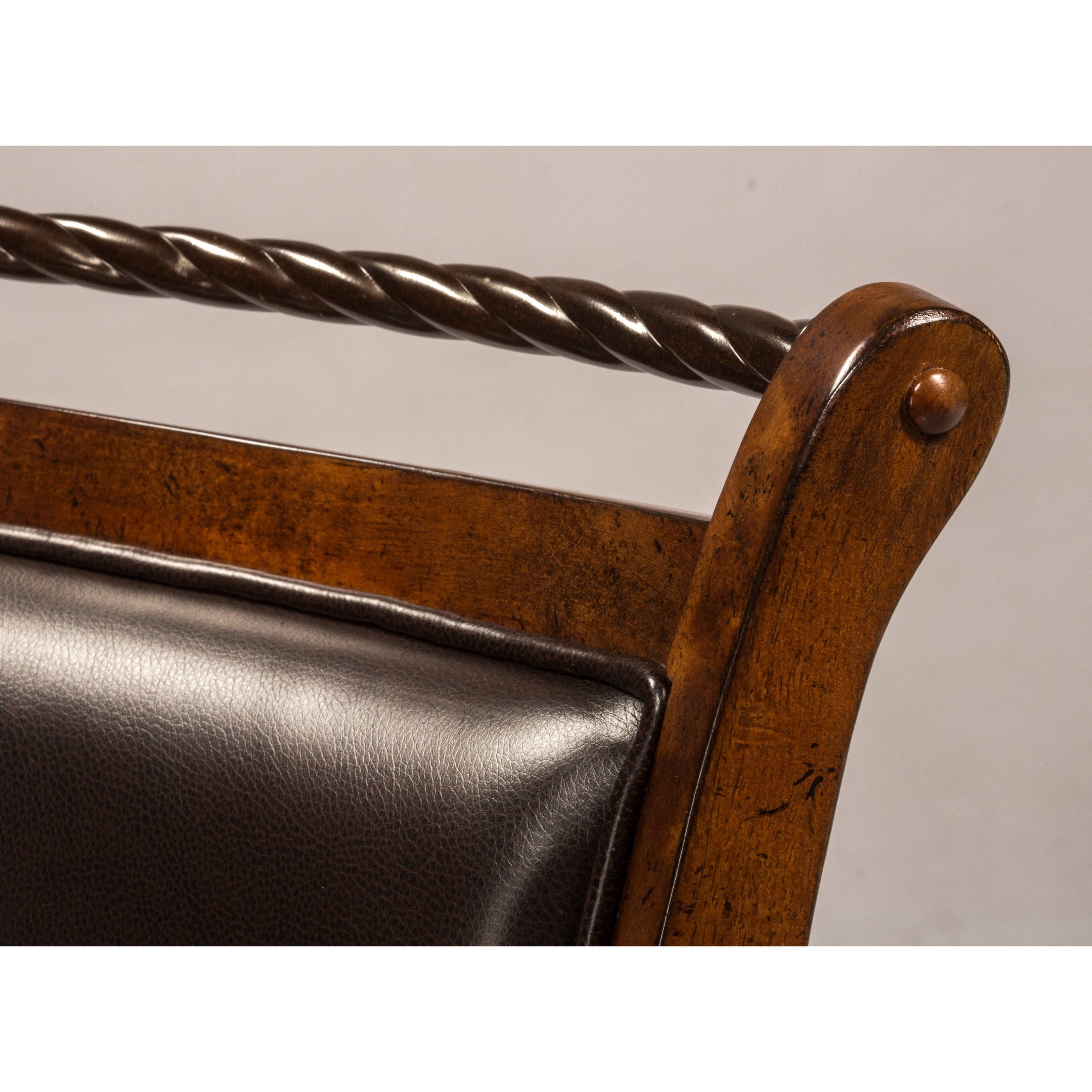 Hillsdale Calais Swivel Counter Stool, Medium Brown Cherry, 26x22