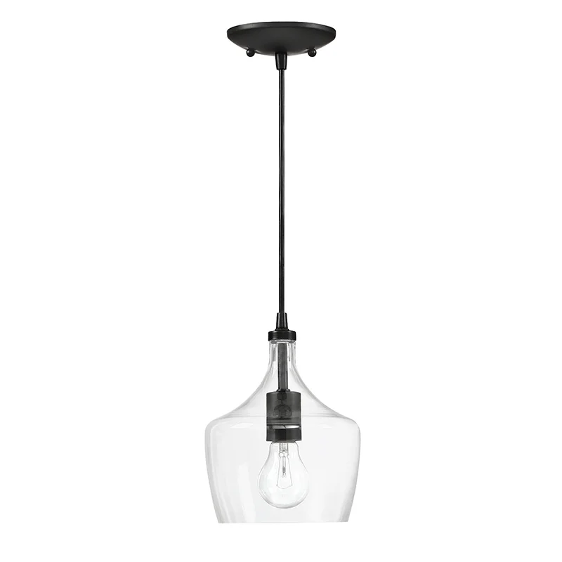 3-Pack Bronze Pendant Lighting Ceiling Mount Kitchen Light Fixtures with Glass Shade for Dining Room, Dining Table, Bars