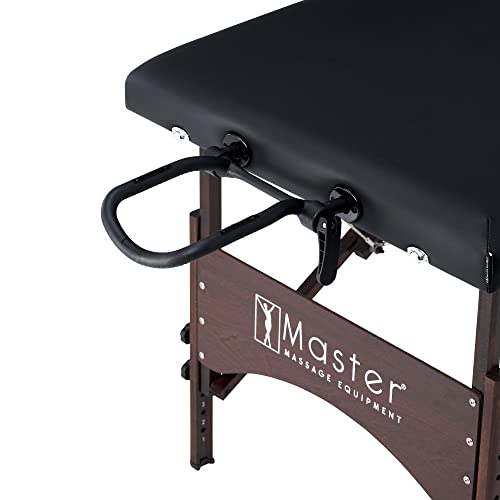 Master Massage 28" Argo Portable Massage Table in Cream with Walnut Legs- Spa Bed for Tabletop Exercise & Massage- Beauty Bed Tattoo Bed- Lash Table