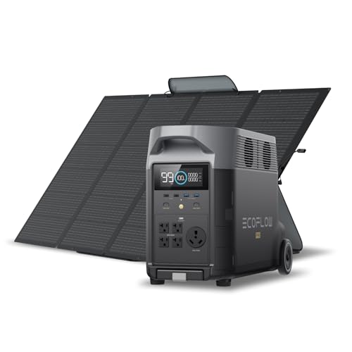 EF ECOFLOW Portable Power Station 3600Wh DELTA Pro, 120V AC Outlets x 5, 3600W, 2.7H Fast Charge, Lifepo4 Power Station, Solar Generator for Home Use