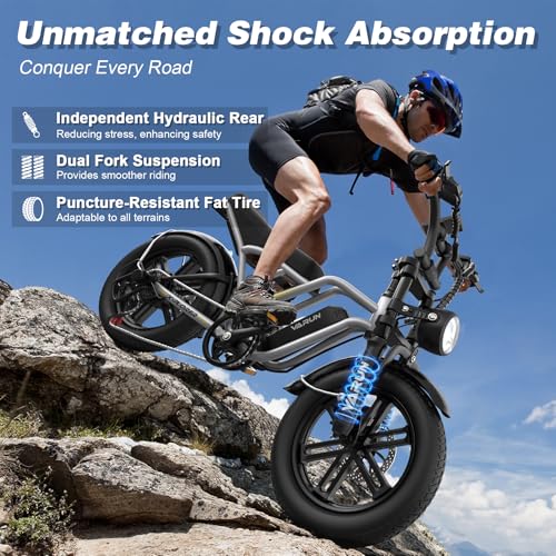 VARUN Electric Bike Peak 750W - 65+ Miles Long Range Electric Bike for Adults - Reaches 25MPH, 48V 13Ah Battery, Full Suspension