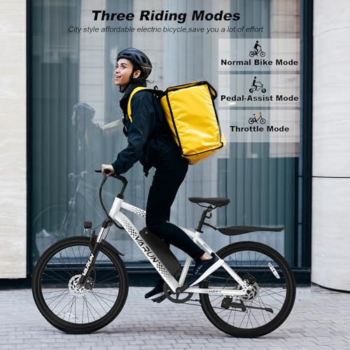 VARUN Electric Bike - Ebikes for Adults Peak 500W /750W 20MPH Commuter Ebike with 36V/48V 7.8AH Removable Battery, 24''