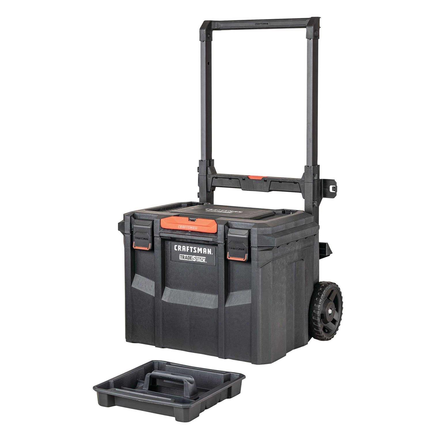 CRAFTSMAN TRADESTACK System 22.5-in Black Structural Foam Lockable Tool Box CMST21445