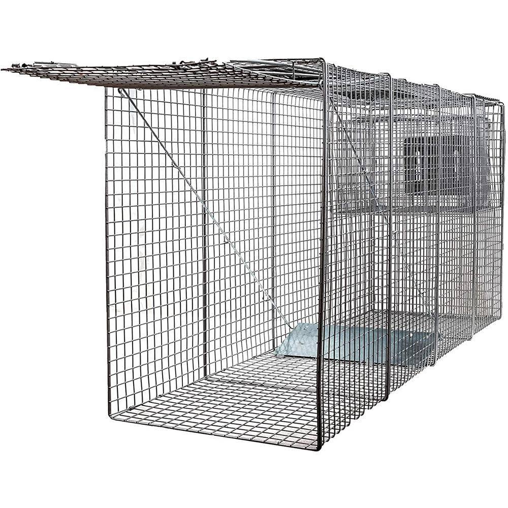LifeSupplyUSA Pack of 2 X-Large One Door Catch Release Heavy Duty Humane Cage Live Animal Traps for Large Dogs, Foxes, Coyotes a