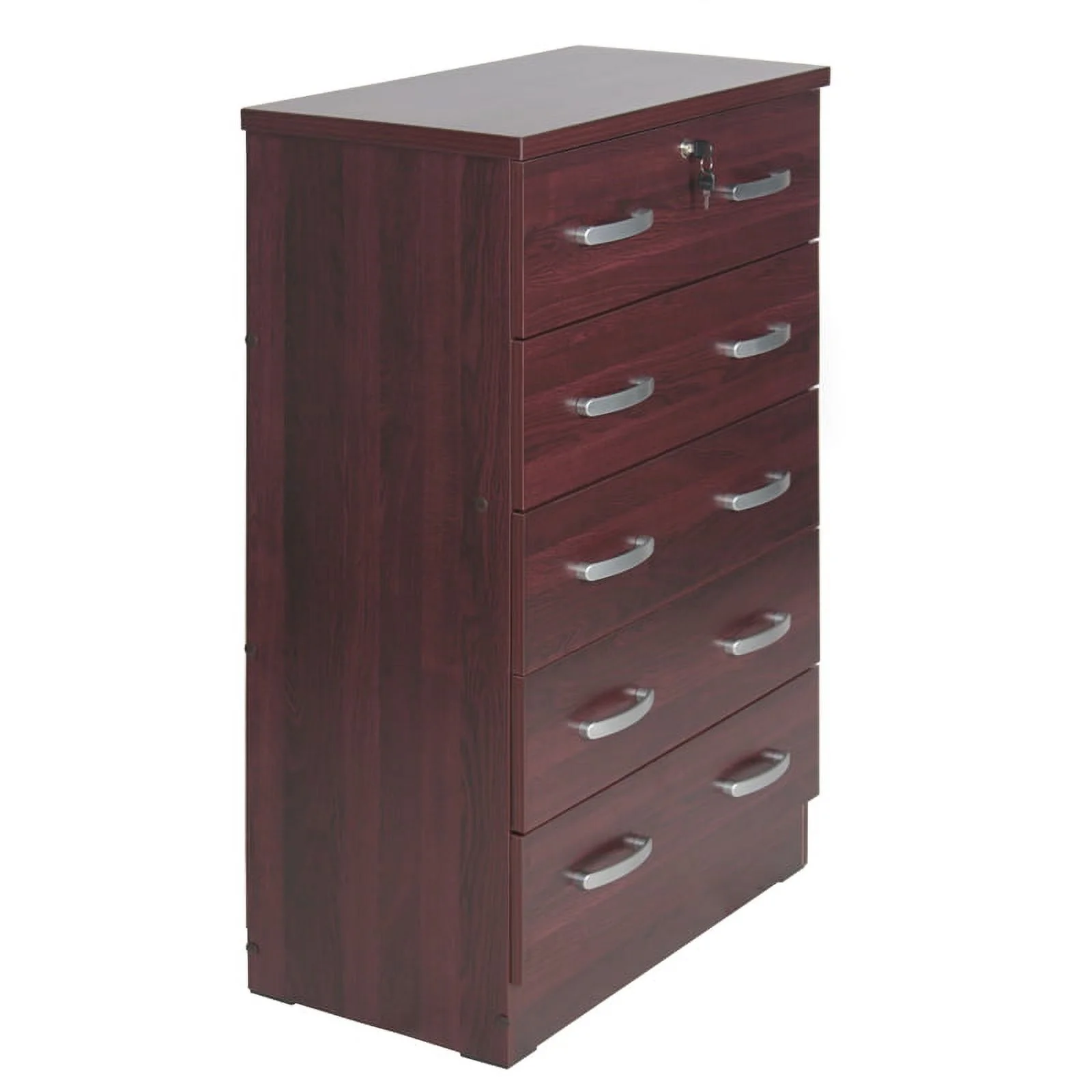 Home Square 3-Piece Set with Twin Bed Dresser with Lock and Nightstand in Black