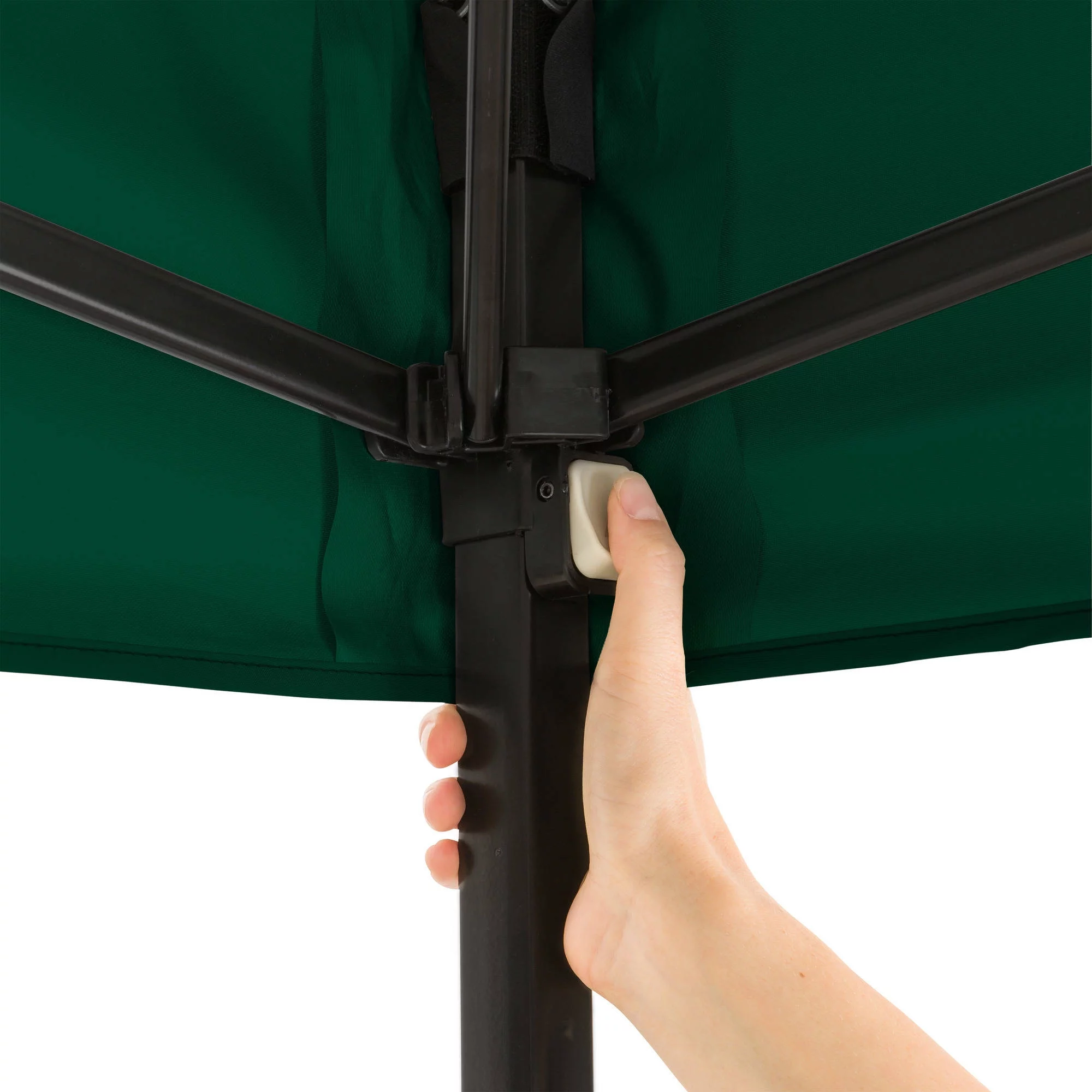 Ozark Trail Simple Push Straight Leg Instant Canopy, White, 10 ft x 10 ft