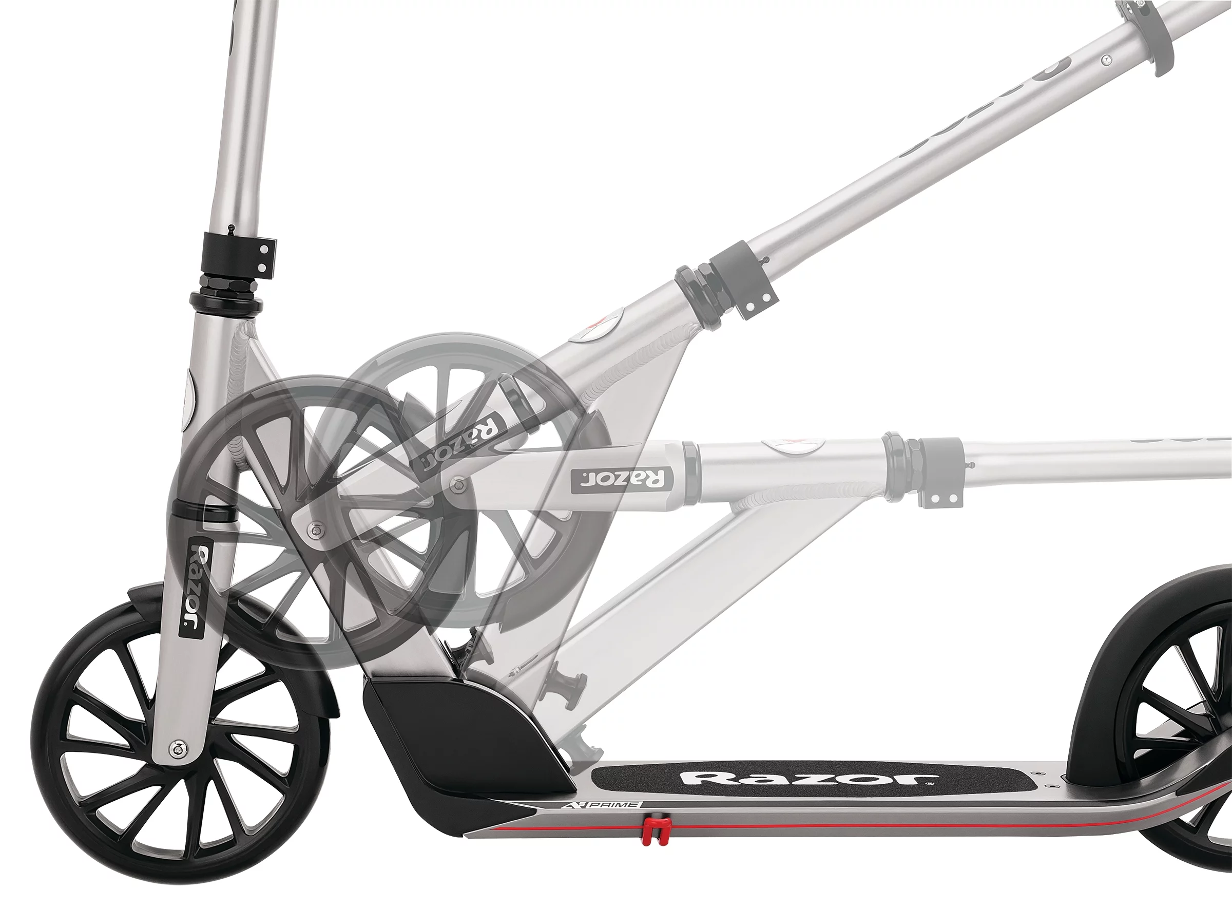 Razor A5 Prime Kick Scooter, 8" Spoked Urethane Wheels, Anodized Aluminum, Anti-Rattle Folding Scooter