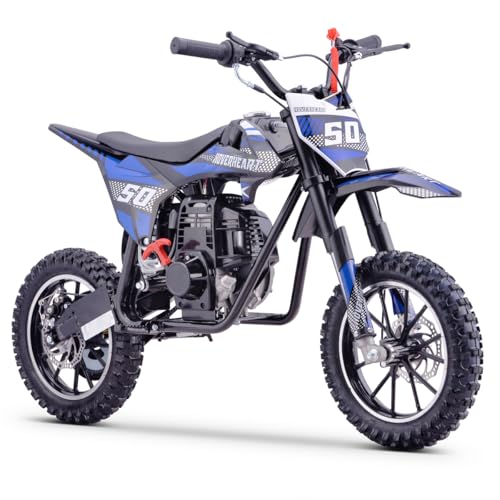 Hoverheart Gas Dirt Bike, 50cc 4-Stroke Gas Powered Kids Off Road Motorcycle (Model-DB4S004) with Off-Road Tire, Suspensions, Disc Brakes
