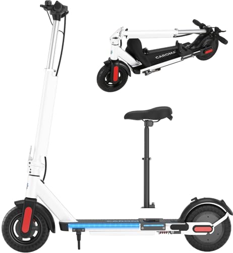 Caroma Electric Scooter, 20-25 Miles Range & 20 MPH Speed, 500W Cruise Control Electric Scooter Adults, 9/10" Solid Tires