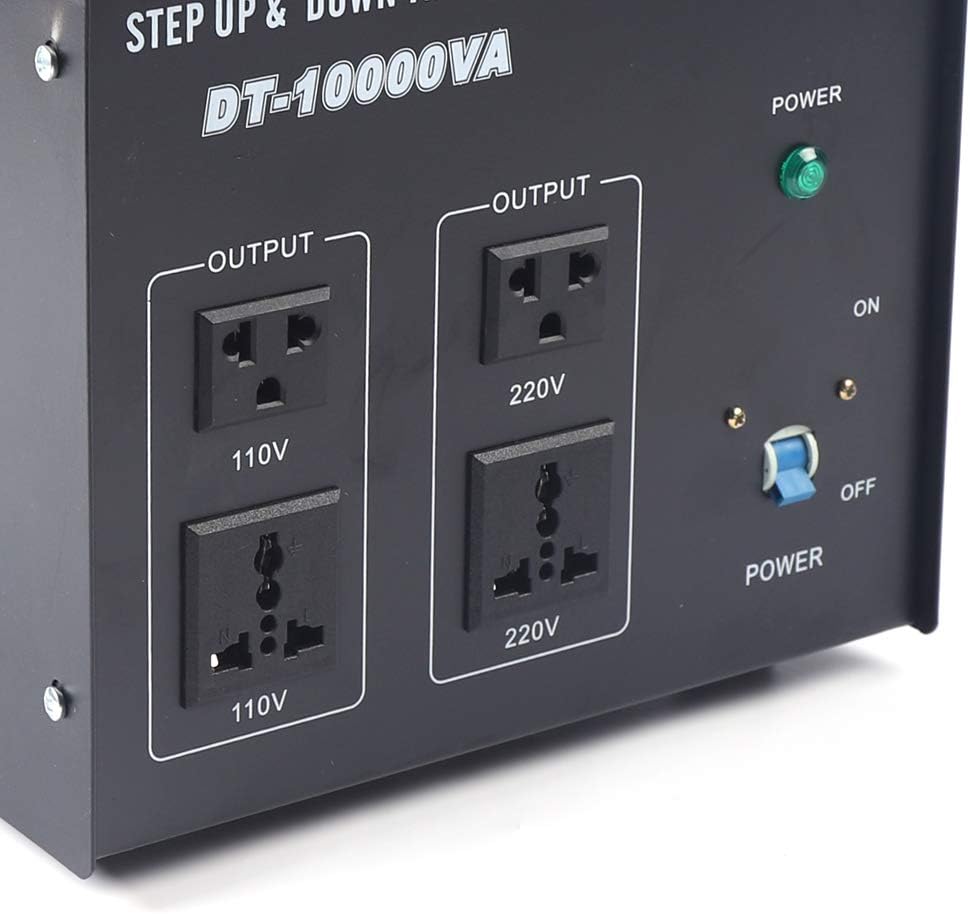 10000W Voltage Converter Transformer Step Up/Down 110V/220V Heavy Duty Voltage Converter USB Transformer Power Converter with 2 US Outlets