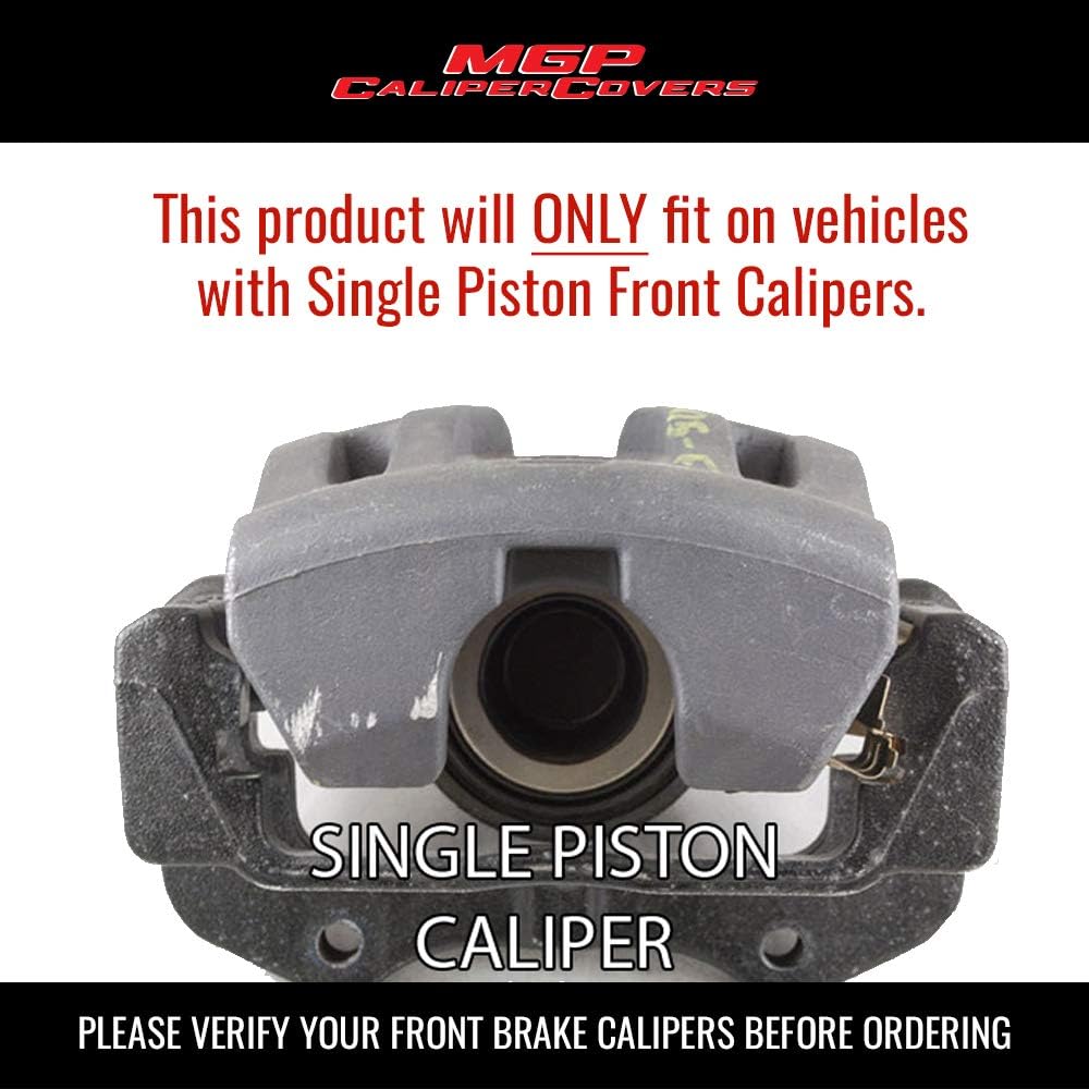 MGP Classic Caliper Covers 12181SCLCRD Red Aluminum Brake Covers (Set of 4)
