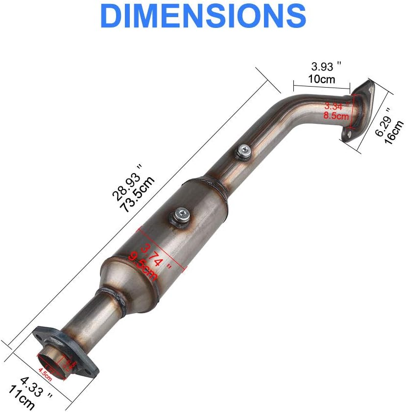 WATERWICH Compatible with Catalytic Converter Honda Element 2.4L L4 2003 2004 2005 2006 2007 2008 2009 2010 2011 Direct-Fit Stainless Steel High