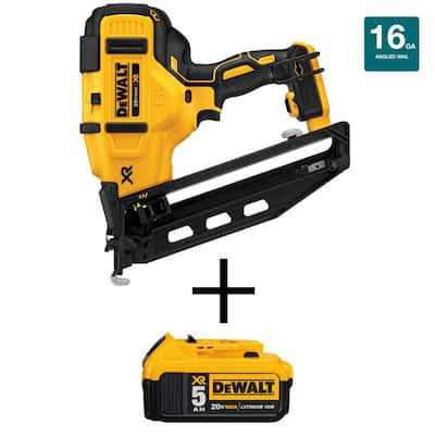 DEWALT 20V MAX XR Lithium-Ion 16-Gauge Cordless Angled Finish Nailer Battery and - Shop Hardware Tools Online Store