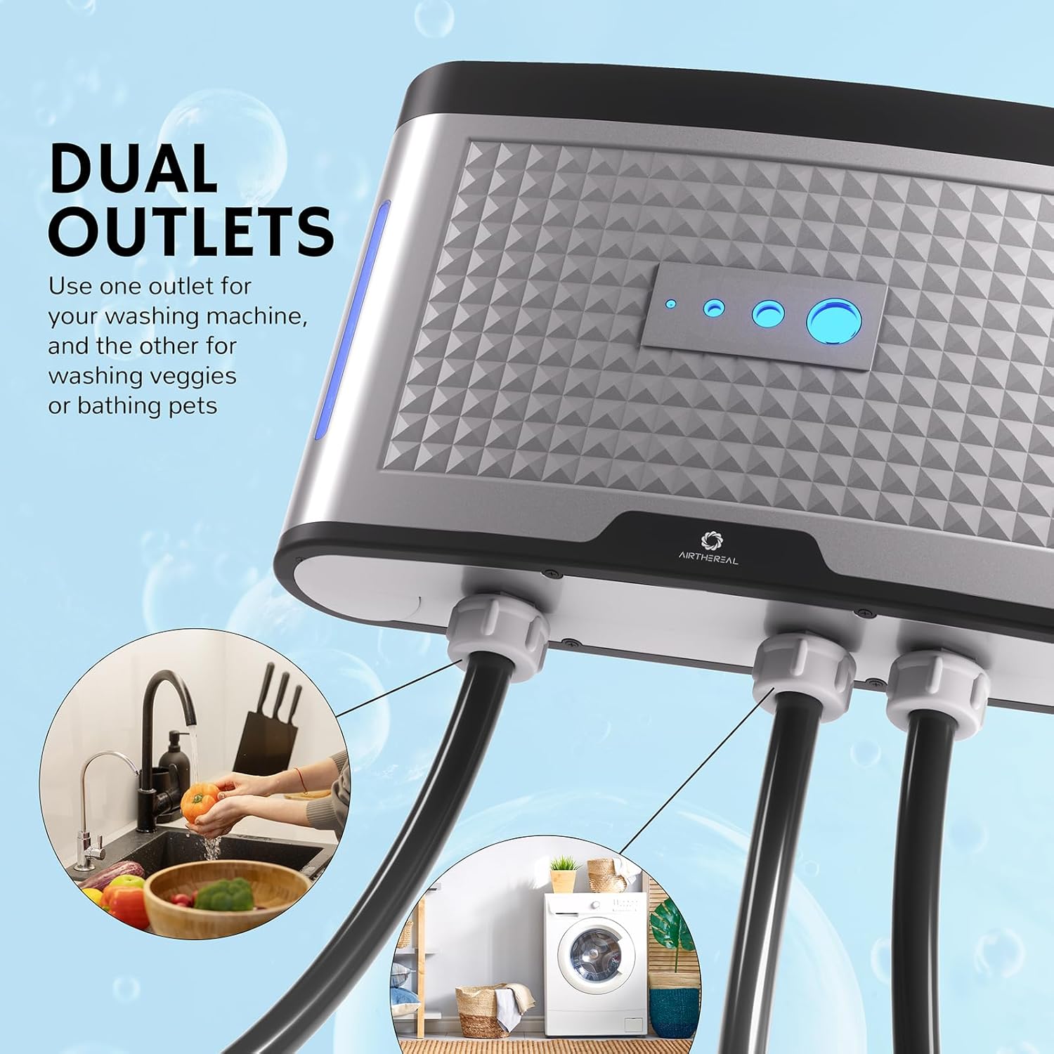 AIRTHEREAL AH20K Ozone Laundry System - Ozone Generator for Washing Machine, Ozone Water Device - Sanitize and Wash Clothes with Less Detergent