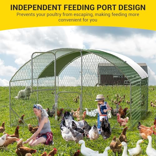 Large Metal Chicken Coop, Walk-in Poultry Cage