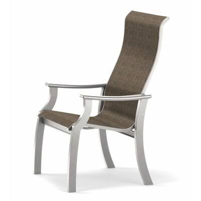 St. Catherine Stacking Patio Dining Armchair Telescope Casual Frame Color: Textured Snow, Color: Harper