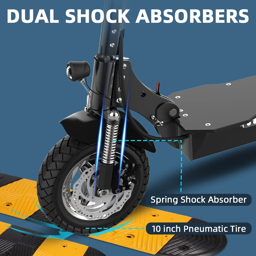 AJOOSOS X750 Electric Scooter Adults, 1300W Motor, up to 40 Miles & 35 mph, 10" Pneumatic Tire, 300 Lbs Max Load, Foldable Electric Scooter