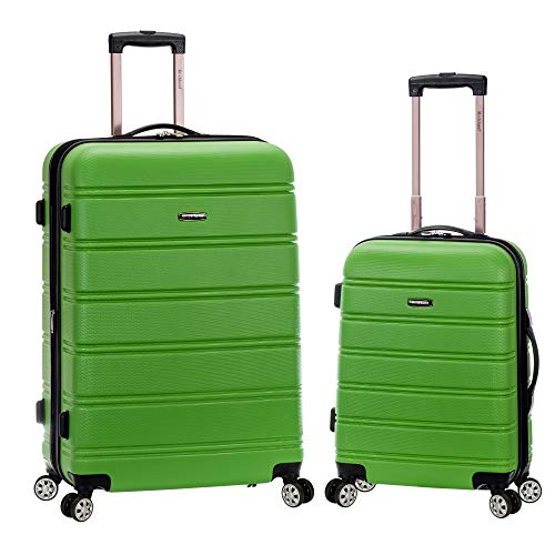Rockland Melbourne Hardside Expandable Luggage with Spinner Wheels, 2TONEBLUE, 2 Piece (20/28)