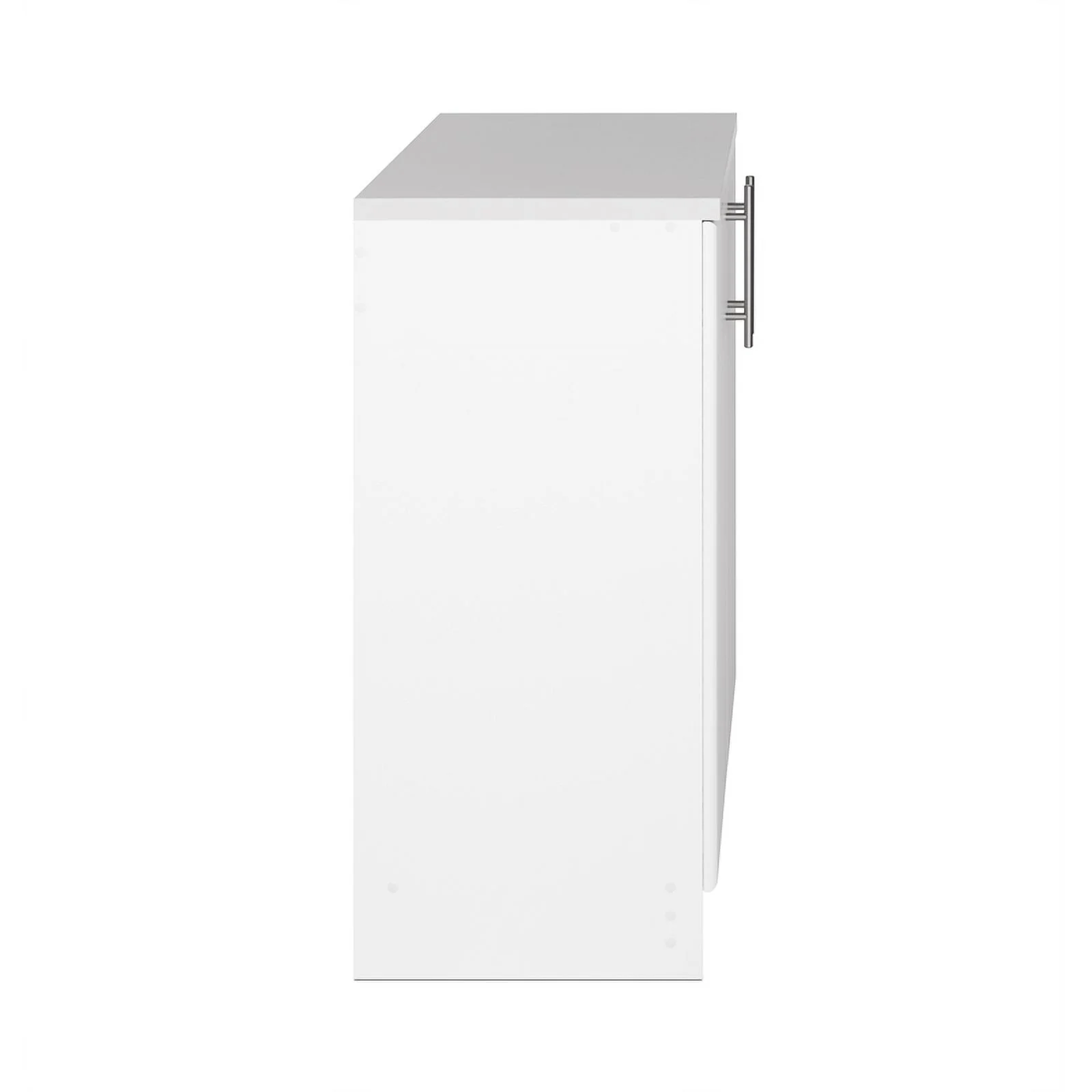 Pemberly Row White Engineered Wood Base Cabinet with Melamine Countertop