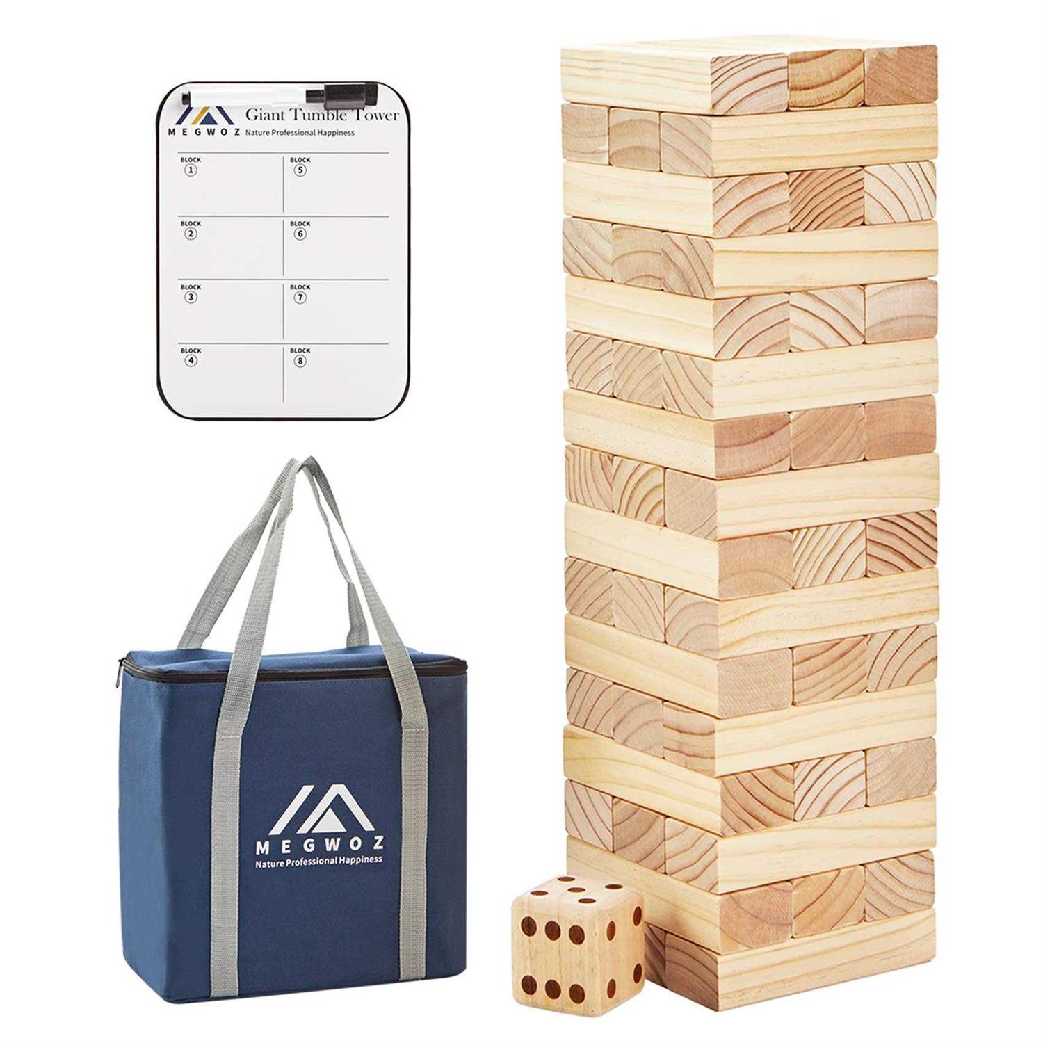 Megwoz Giant Tumble Tower Game Stacking Indoor/Outdoor - Sports Supplies Online Store
