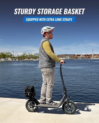 URBANMAX X2 Electric Scooter for Adults with Basket, 12" Adult Electric Scooters for Teens with Max 20 Miles & 18.6MPH Power by 550W