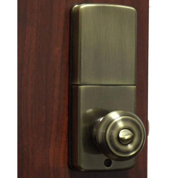 Lockey E-930-AB-R E Digital Electronic Knob Lock Remote Capable - Antique Brass