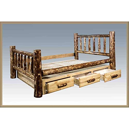 Montana Woodworks Glacier Country Collection Bed with Storage, King