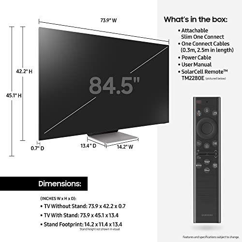 SAMSUNG Neo QLED 8K QN900B Series Mini LED Quantum HDR 64x Smart TV with Alexa Built-in (QN85QN900BFXZA, 2022 Model) - Smart Home Appliances