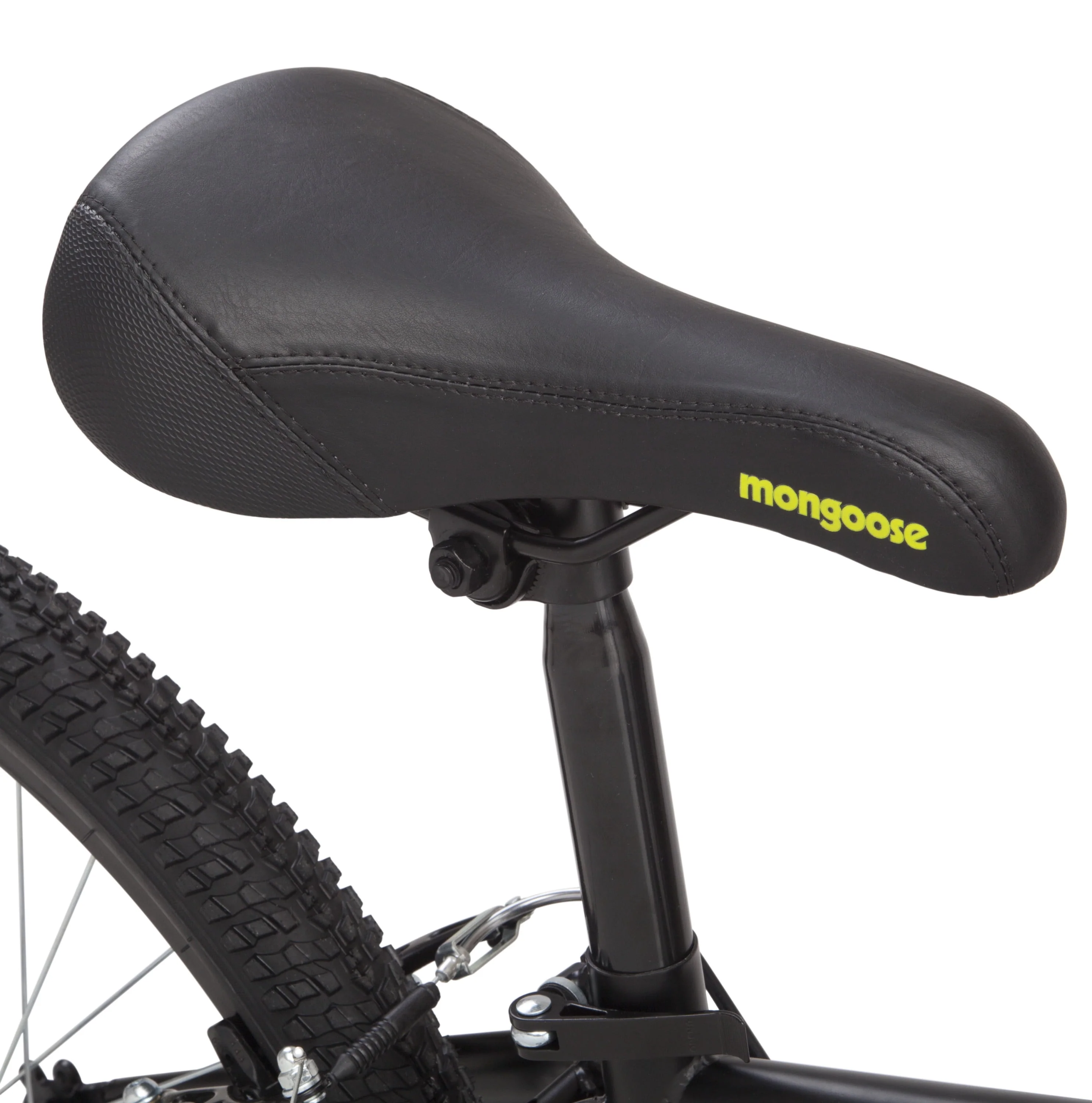 Mongoose Excursion mountain bike, 24-inch wheel, 21 speeds, boys, black
