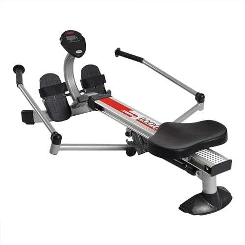 Stamina BodyTrac Glider Hydraulic Rowing Machine with Smart Workout App - Rower Workout Machine with Cylinder Resistance