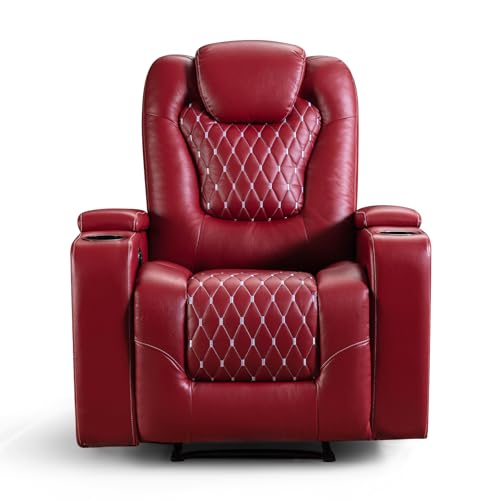 ANJ Power Recliner Chair with USB Ports and Cup Holders