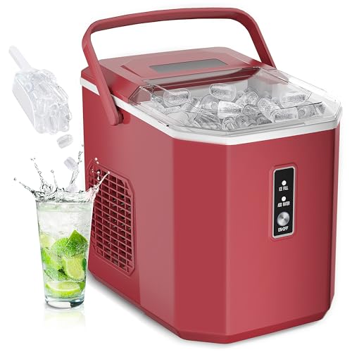 EUHOMY Crescent Ice Makers Countertop, 35Lbs/24H, 16Pcs in 12Mins, Auto Deep Cleaning, Timer