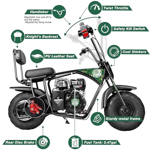 Oryxearth Mini Dirt Bike for Kids, 99CC 4-Stroke Kid Gas Powered Off-Road Pocket Pit Trail Motorcycle W/EPA Approved - Radiant Selections
