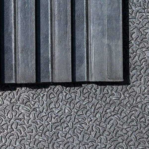 Black 42 in. x 72 in. Rubber All-Purpose Commercial Floor Mat - Sports Supplies Online Store