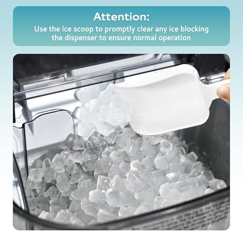 EUHOMY Nugget Ice Makers Countertop, Pebble Ice Maker Machine with 35lbs/24H Soft Ice, Self-Cleaning Sonic Ice Maker with Ice Scoop&Basket