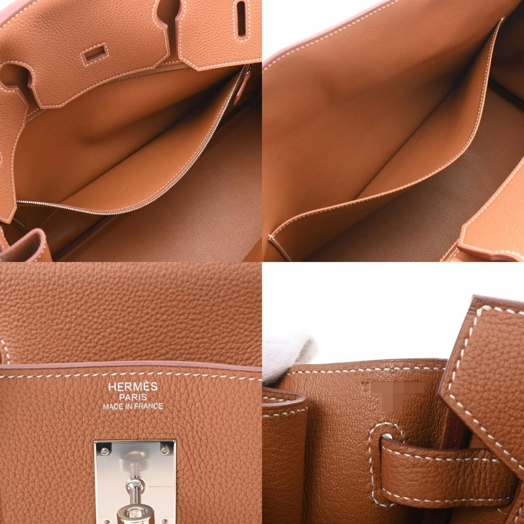 Pre-Owned HERMES Hermes Birkin 40 Gold Palladium Hardware Y Stamped (around 2020) Ladies Togo Handbag (Like New)