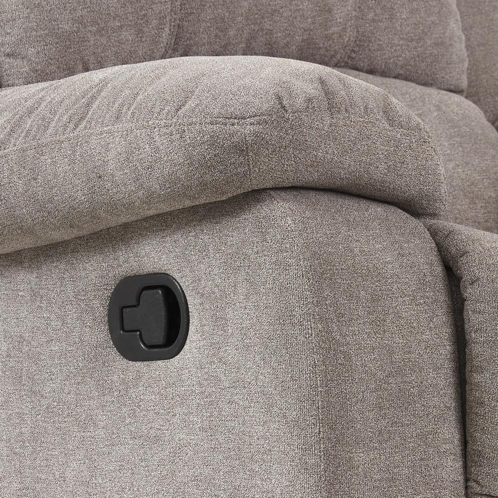 Comfort Pointe Troy Ash Grey Microfiber Glider Rocker Recliner