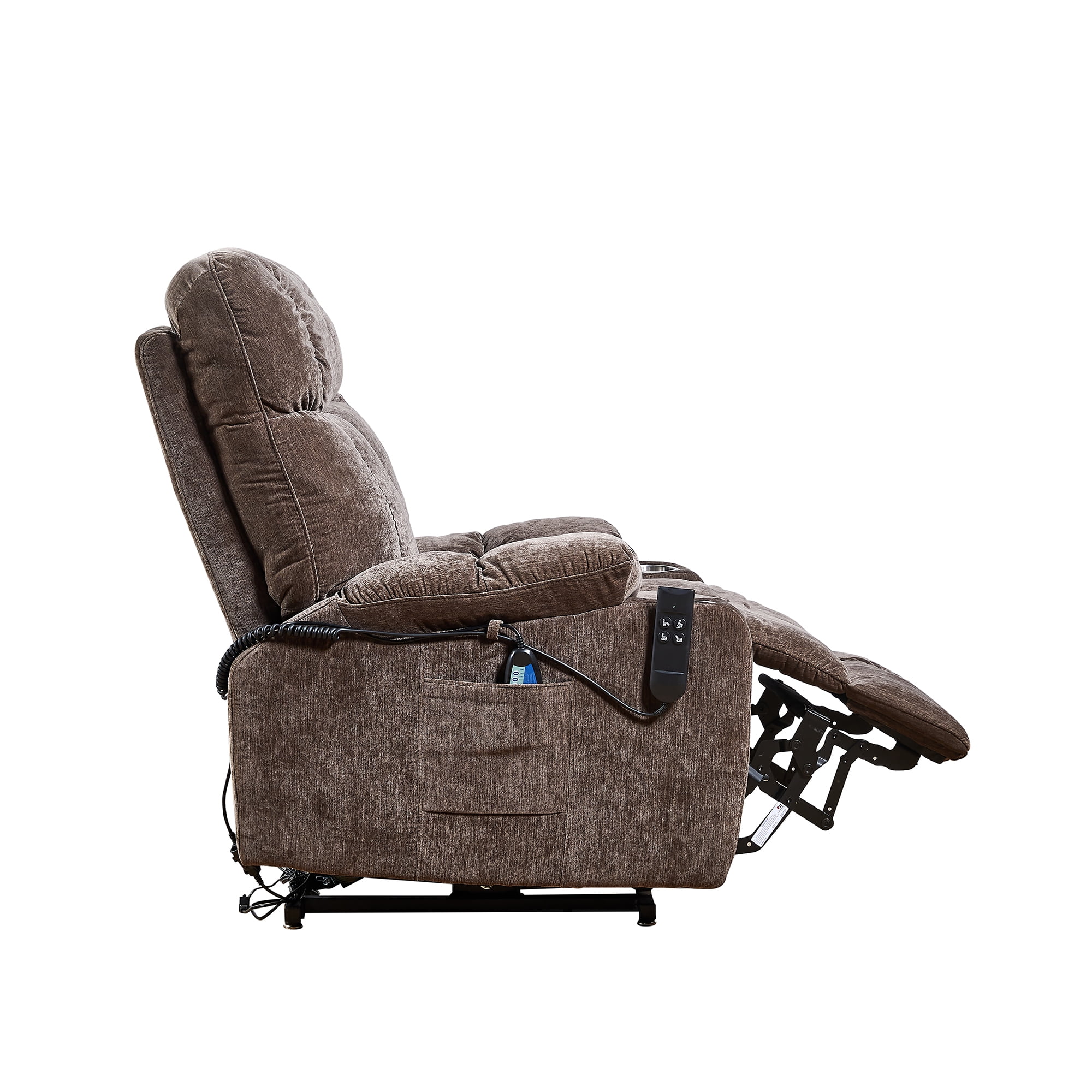 JIELARHUA Dual OKIN Motor Power Lift Recliner Chair for Elderly Infinite Position Lay Flat 180° Recliner with Heat Massage