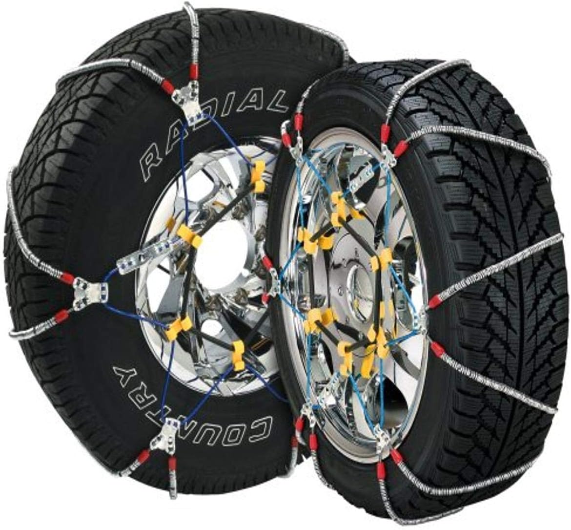 Security Chain Company SZ447 Super Z6 Cable Tire Chain for Passenger Cars, Pickups, and SUVs - Set of 2, silver