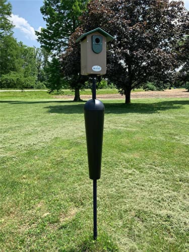Denali Bird Feeder Mounting Pole with Baffle - Perfect for Bird Houses and Bird Feeders