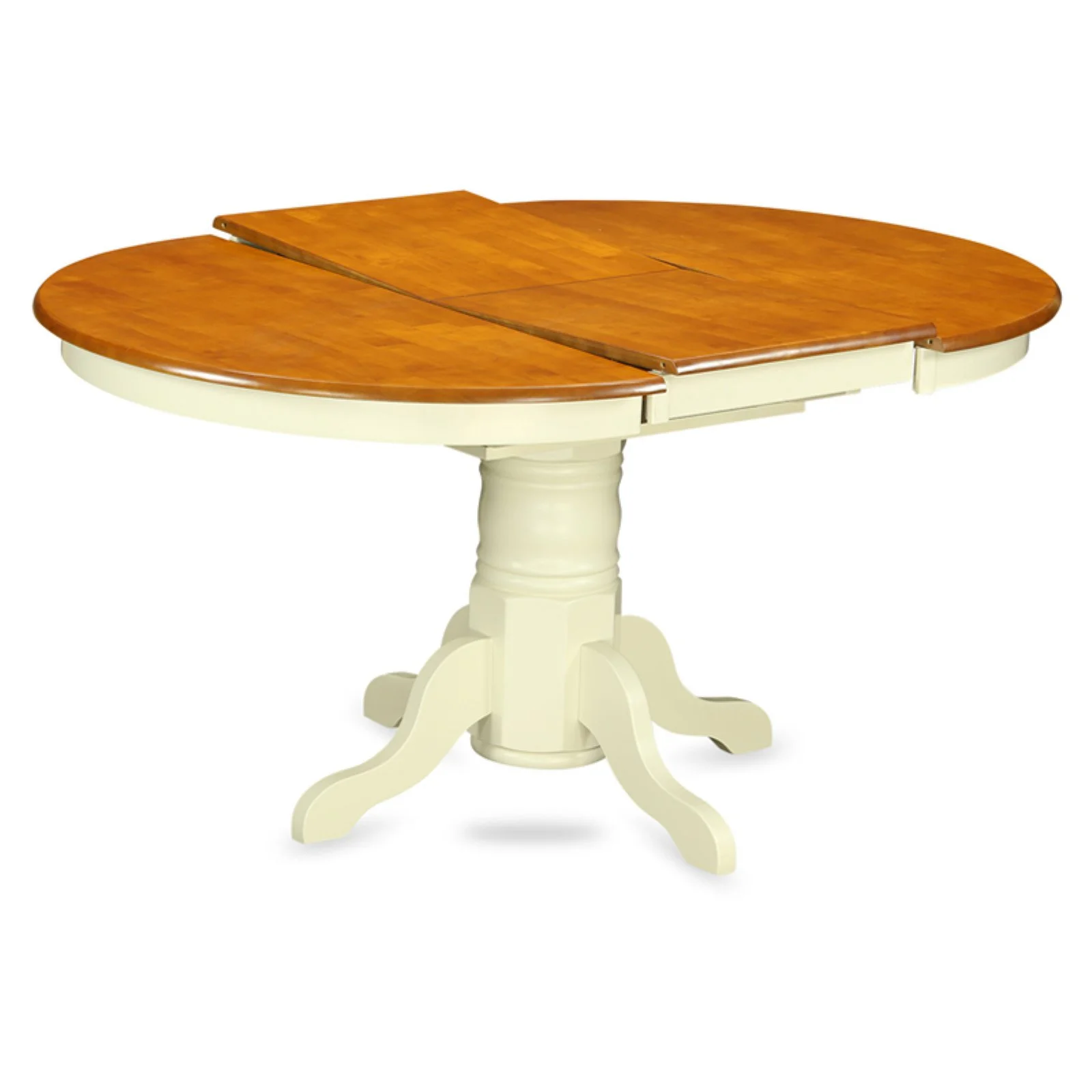 East West Furniture Avon 42-60 Inch Oval Pedestal Dining Table with Butterfly Leaf