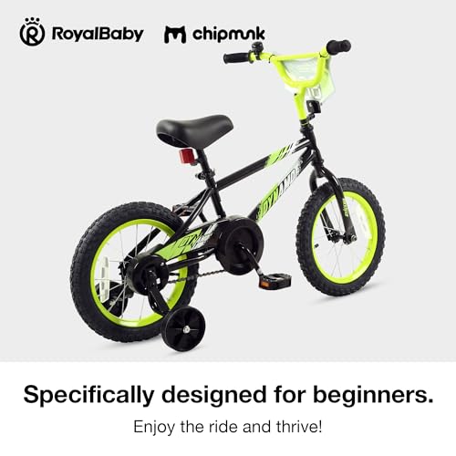 Chipmunk Kids Bike Toddlers 12 14 16 18 Inch Wheel Bicycle Beginners Boys Girls Ages 3-11 Years, Multiple Color Options